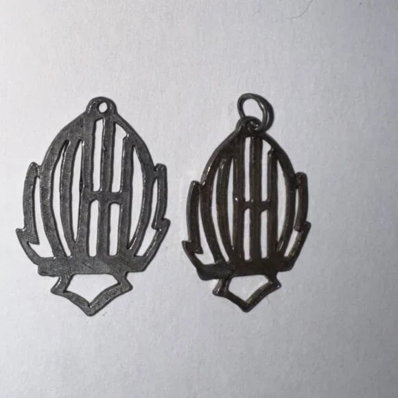 Open Sterling Silver Harley Davidson Pendant
